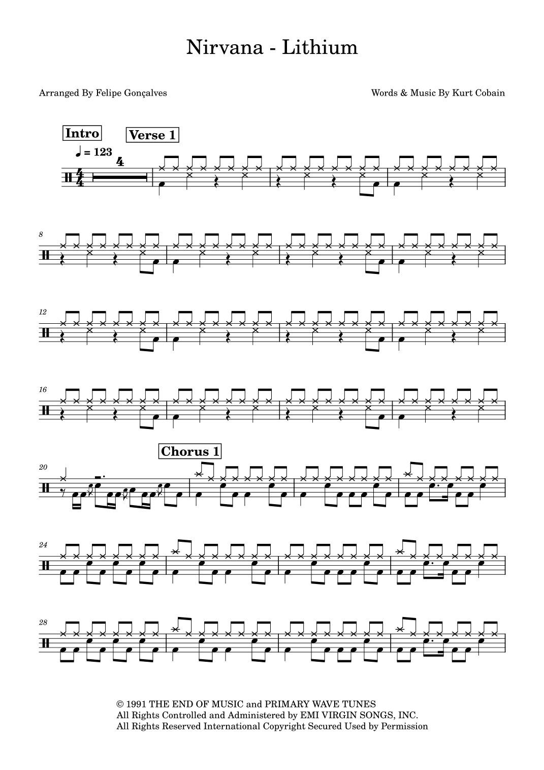 Lithium (arr. Felipe Gonçalves)