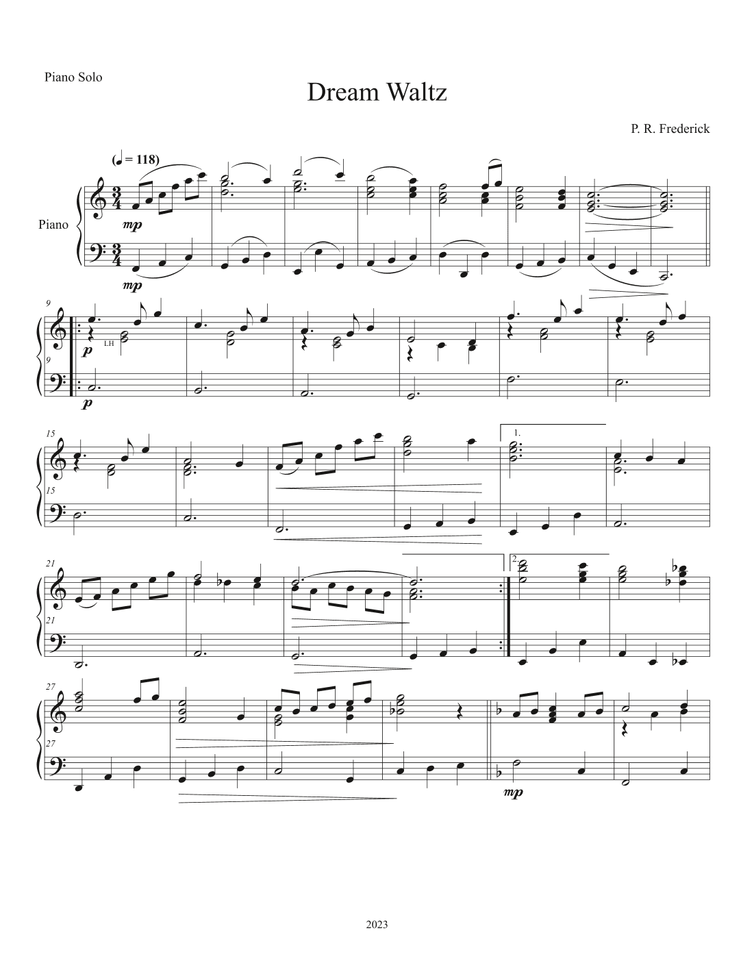 Dream Waltz (Piano Solo)