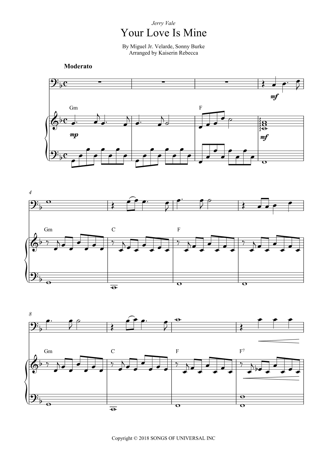 Your Love Is Mine (arr. Kaiserin Rebecca)