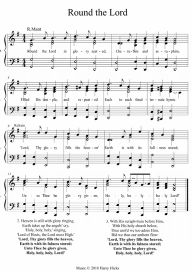 Round the Lord in glory seated. A new tune to a wonderful old hymn.
