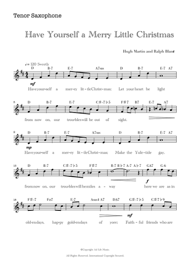 Have Yourself A Merry Little Christmas (arr. Music Ad Lib)