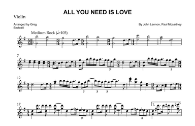 All You Need Is Love (arr. Greg Birdwell)