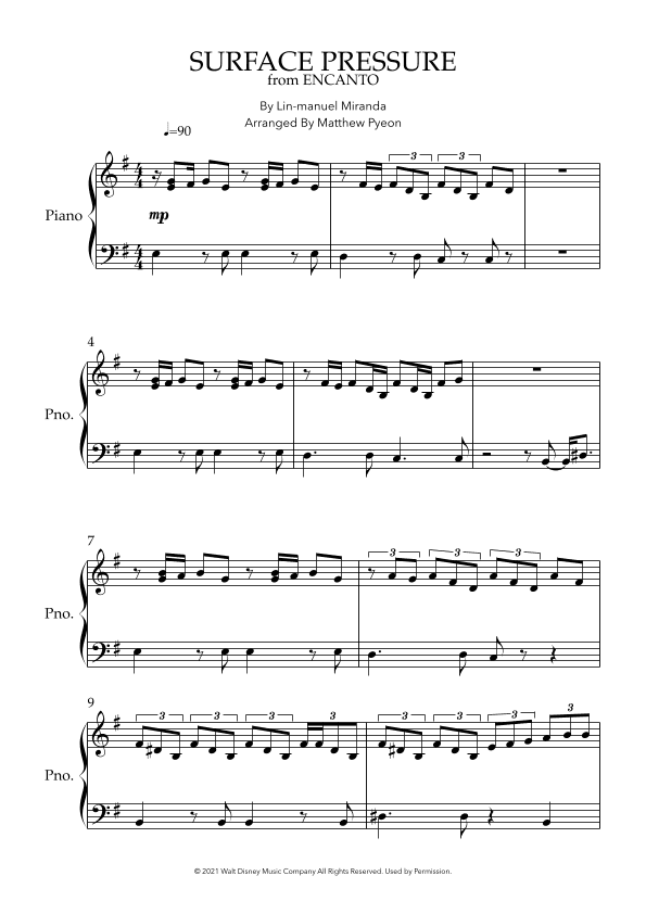 Surface Pressure (arr. Matthew pyeon)