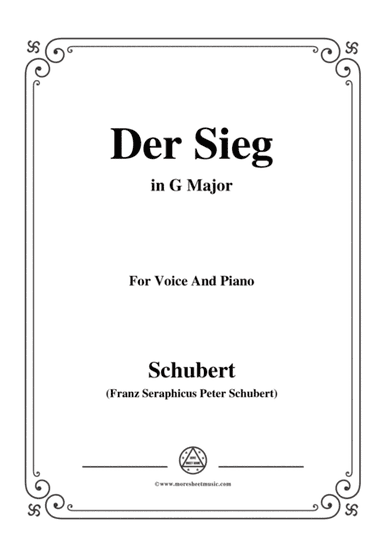 Schubert-Der Sieg,in G Major,for Voice&Piano (arr. MSM)