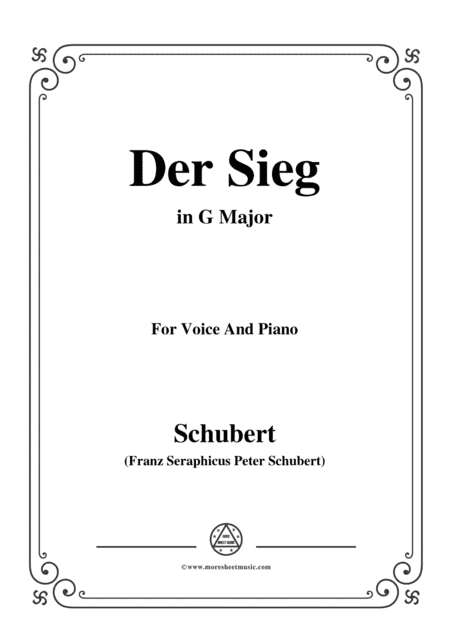 Schubert-Der Sieg,in G Major,for Voice&Piano (arr. MSM)