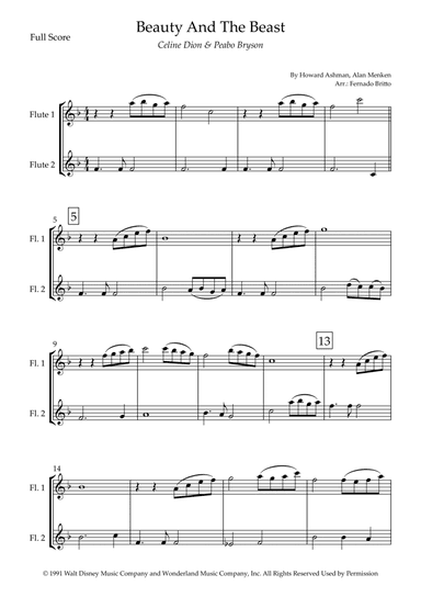 Beauty And The Beast (arr. Fernando Britto)
