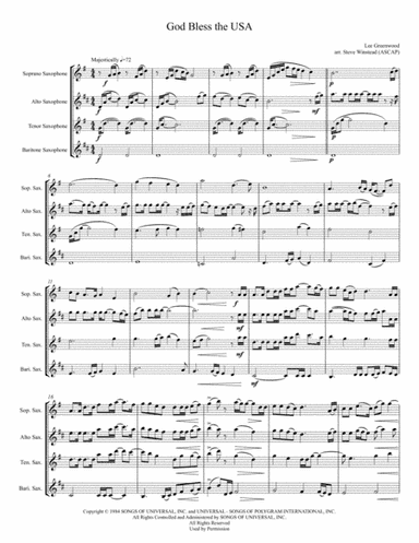 God Bless The U.s.a. (arr. Steve Winstead)