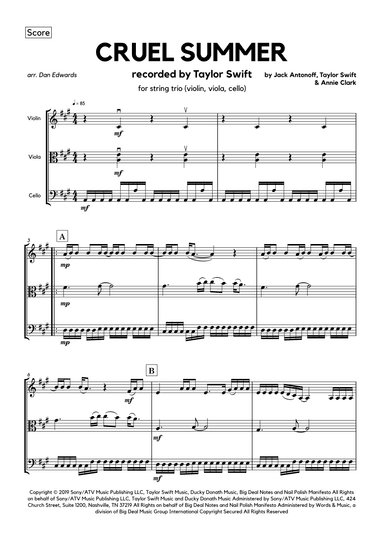 Cruel Summer (arr. Dan Edwards)