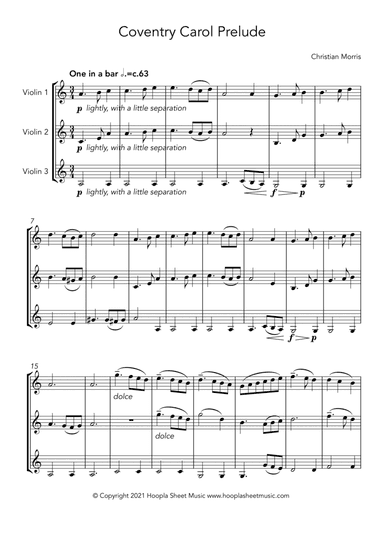 Coventry Carol Prelude (arr. Hoopla Sheet Music)