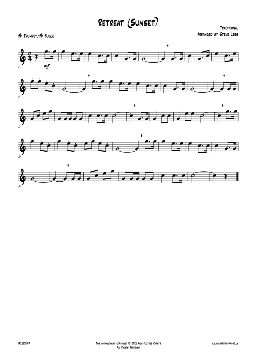 Retreat (Sunset) (arr. Steve Lees)