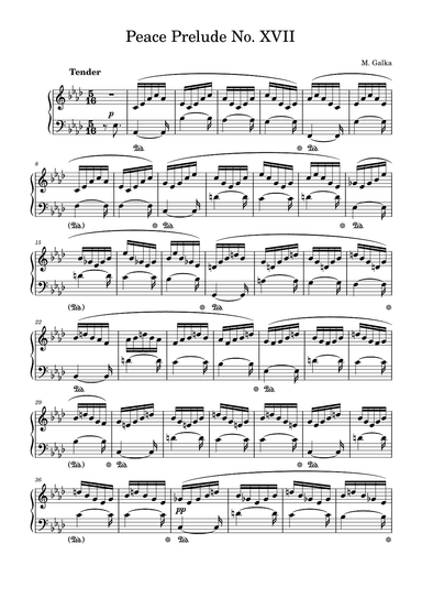 Peace Prelude No. XVII Nr. 17 in a flat major Tender