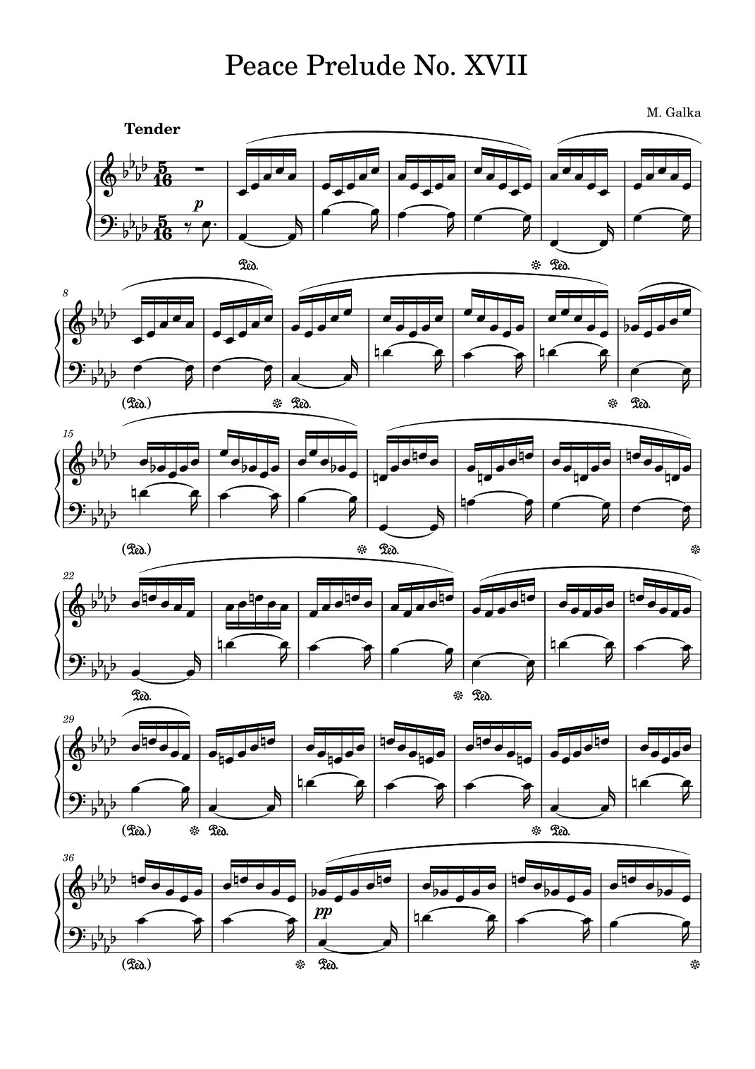 Peace Prelude No. XVII Nr. 17 in a flat major Tender