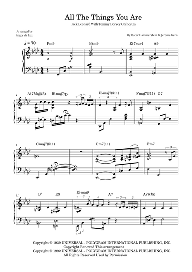 All The Things You Are (arr. Roger da Luz)