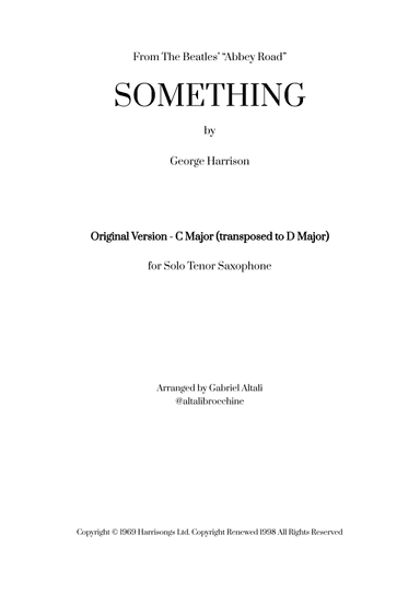 Something (arr. Gabriel Altali - @altalibrocchine)
