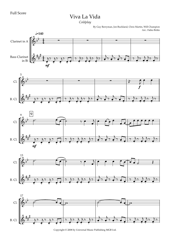 Viva La Vida (arr. Fabio Britto)