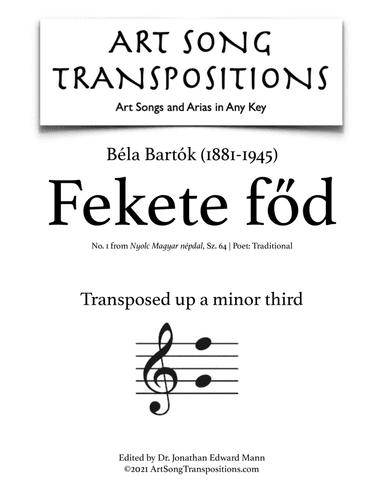 Bartok Bela Complete Critical Edition (arr. ArtSongTranspositions.com)