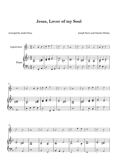 Jesus, Lover of my Soul (arr. André Nusa)
