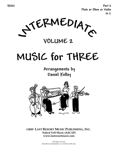 Intermediate Music for Three Volume 2 - Part 2 Flute or Oboe or Violin #52221 (arr. Daniel Kelley)