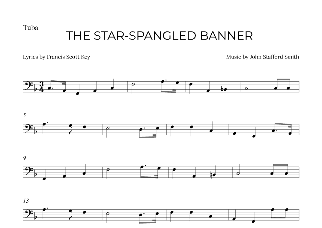 THE STAR-SPANGLED BANNER (arr. Alex Nunes Rodrigues)
