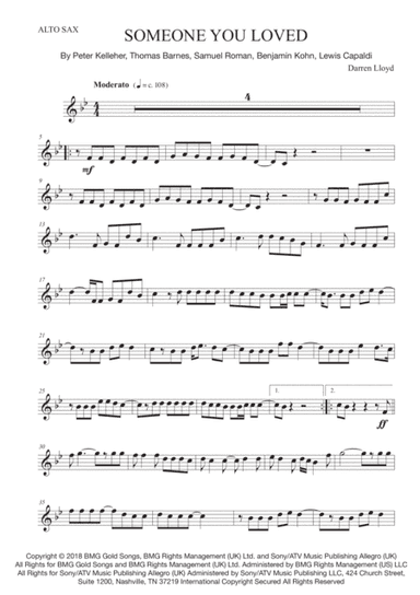Someone You Loved (arr. Darren Lloyd)