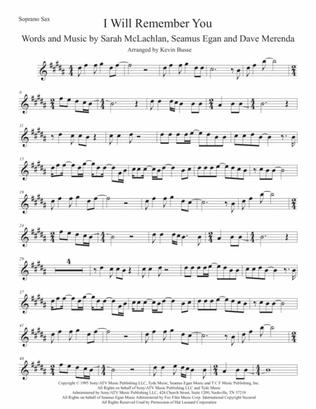 I Will Remember You (arr. Kevin Busse)