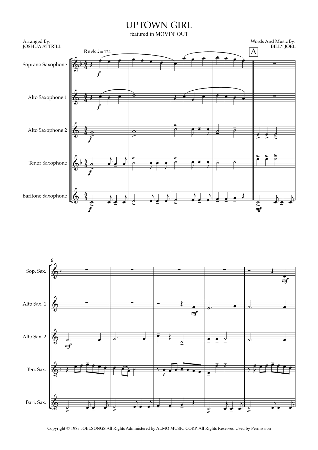 Uptown Girl (arr. Joshua Attrill)