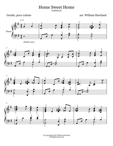Home Sweet Home (arr. William Haviland)