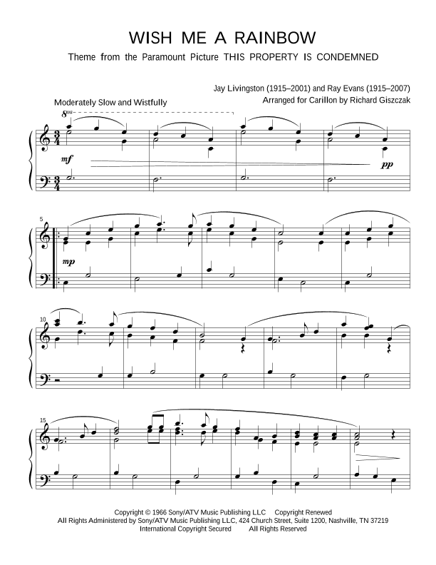 Wish Me A Rainbow (arr. Richard Giszczak)