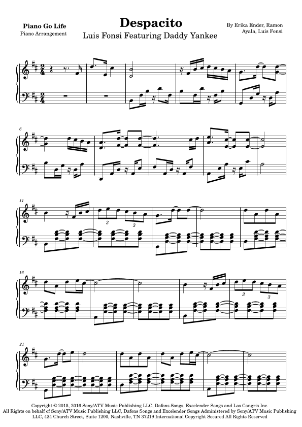 Despacito (arr. Piano Go Life)