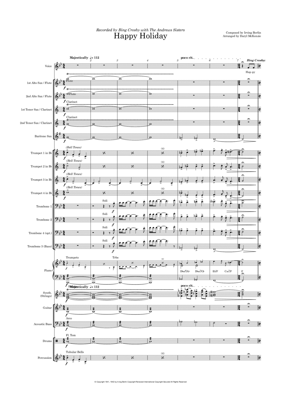 Happy Holiday (arr. Daryl McKenzie)