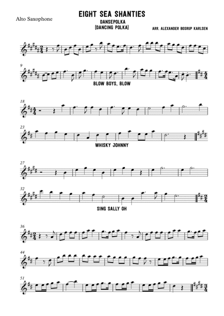 Eight sea shanties (arr. Alexander Bosrup Karlsen)