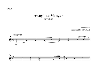 Away in a Manger (arr. G.D.V.S.L.J)