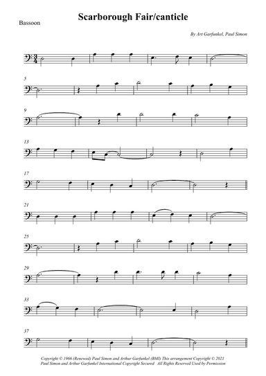 Scarborough Fair/canticle (arr. Wesley S. SIlva)