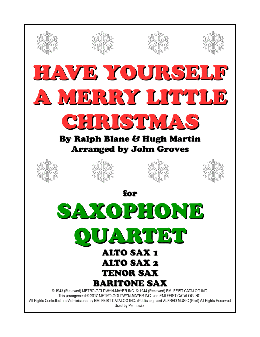 Have Yourself A Merry Little Christmas (arr. John Groves)