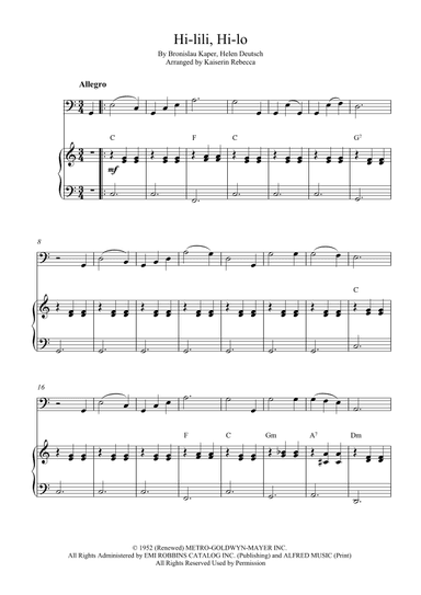 Hi-lili, Hi-lo (arr. Kaiserin Rebecca)
