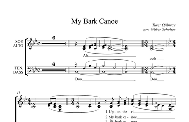 My Bark Canoe –– Choir part (arr. Walter Scholtes)