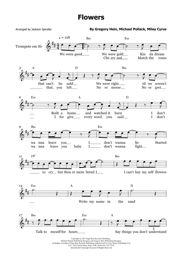 Flowers (arr. Jackson Spindler)