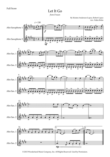 Let It Go (arr. Fabio Britto)