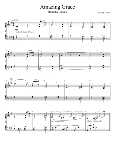 Amazing Grace (Marimba Chorale) (arr. Jilly Cooke)