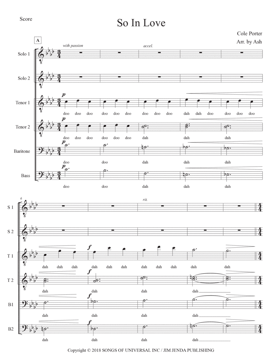 So In Love (arr. Ash)
