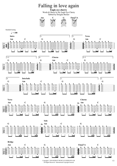Falling In Love Again (arr. Douglas Becker)