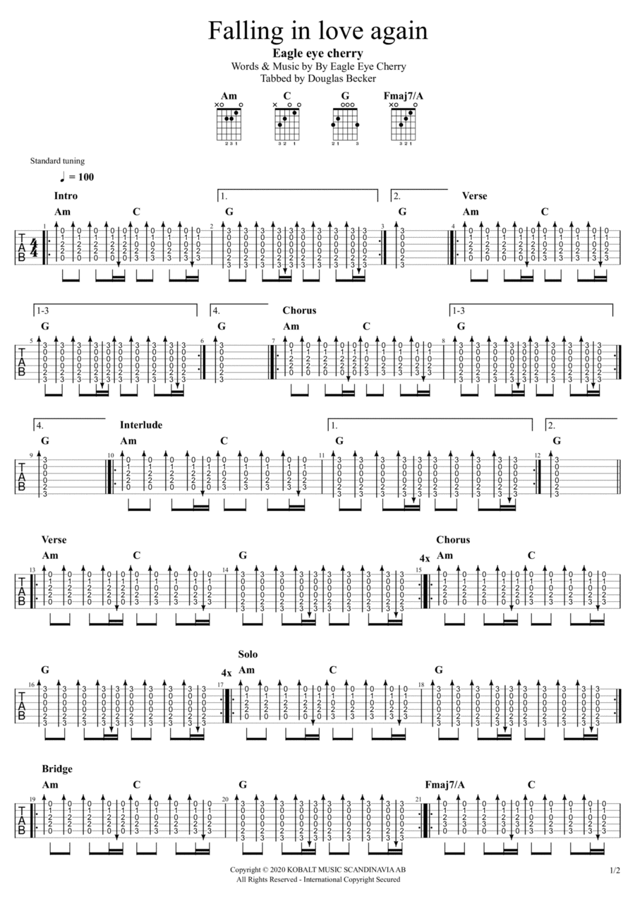 Falling In Love Again (arr. Douglas Becker)