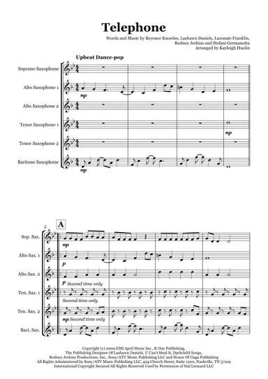 Telephone (arr. Kayleigh Huelin)