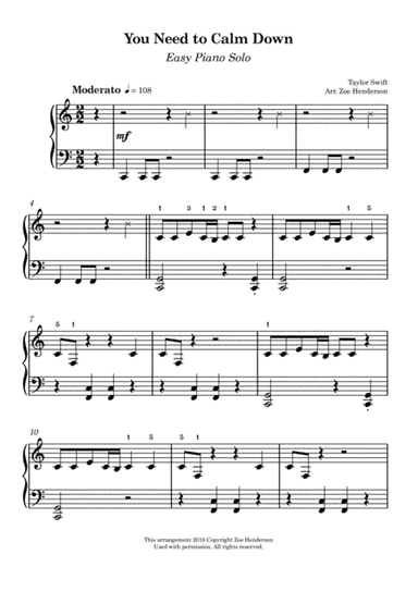 You Need To Calm Down (arr. Zoe Henderson)