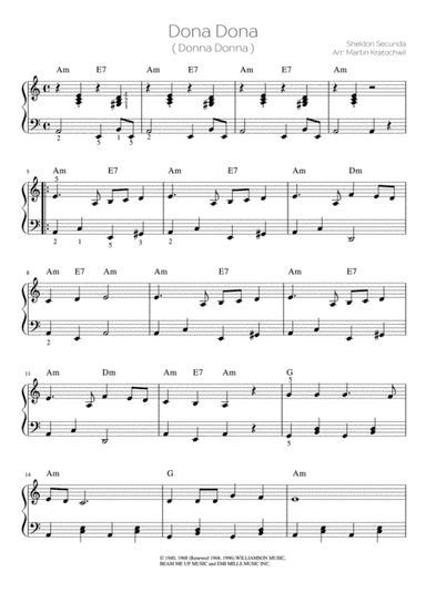 Dona Dona (arr. Martin Kratochwil)