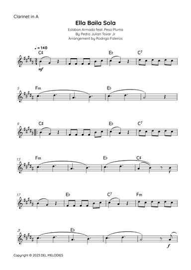 Ella Baila Sola (arr. Rodrigo Faleiros)