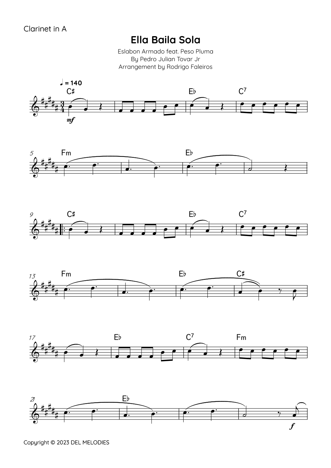 Ella Baila Sola (arr. Rodrigo Faleiros)