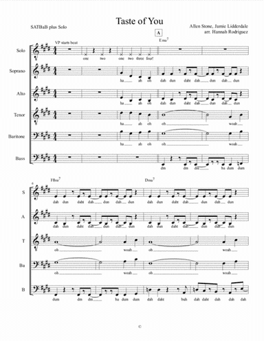 Taste Of You (arr. Hannah Rodriguez)