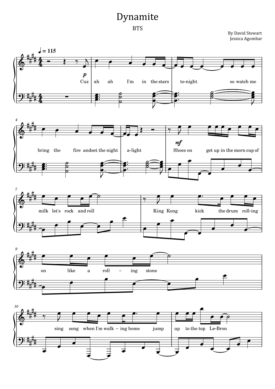 Dynamite (arr. poon)