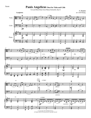 Panis Angelicus Duet for Viola and Cello (arr. Anli Huang)